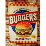 plaque déco américaine vintage burgers