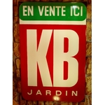 plaque émaillée kb jardin