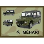 plaque métal citroen mehari verte