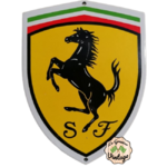 plaque émaillée blason Ferrari