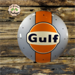 plaque émaillée Gulf logo ronde
