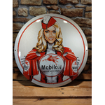 plaque émaillée mobiloil
