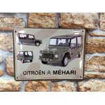 plaque déco publicitaire citroen méhari