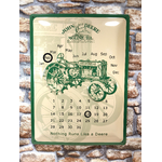 calendrier perpétuel vintage tracteur john deere