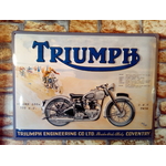 plaque déco moto triumph vintage