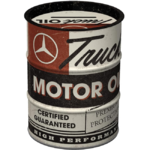 tirelire baril mercedes trucks motor oil