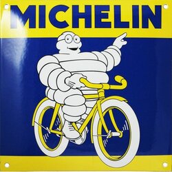 Plaque émaillée Michelin – Métal – Neuve Sous Emballage – Décoration Murale Rétro Ou Pub