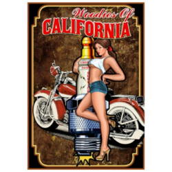 Plaque vintage Pin-up Mohawk gasoline 60cm - Garage/Atelier/Les