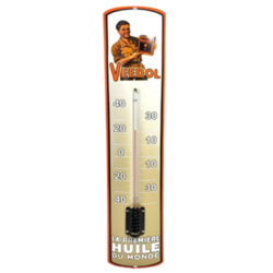 Thermomètre émaillé bombé hauteur 30cm : PÂTES LA LUNE
