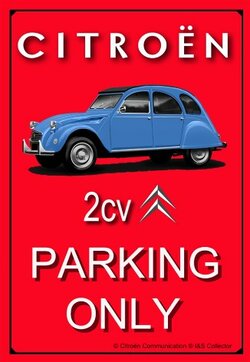 Plaque Décorative Citroën 2CV "La Star" - Dimensions 28x22 Cm, Marque Antic Line, Neuf