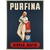 plaque métal vintage purfina