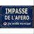 plaque métal impasse de l'apéro 20x30