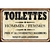 plaque métal toilettes hommes-femmes