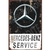 plaque métal vintage mercedes service 20x30