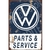 plaque métal vw service 20x30