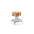 tabouret de bar chromé rétro Airline 48 orange MP