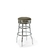 tabouret de bar palace 77wp rétro chromé vert army