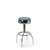 tabouret chromé pivotant rétro Comet stacks 77cm bleu
