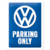 plaque volkswagen parking only