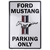 plaque ford mustang parking only metal