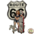 plaque pin-up route 66 embossée et découpée