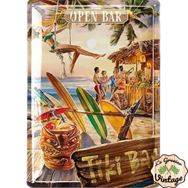 Nostalgic-Art Plaque en tôle rétro, 20 x 30 cm, « Retraite