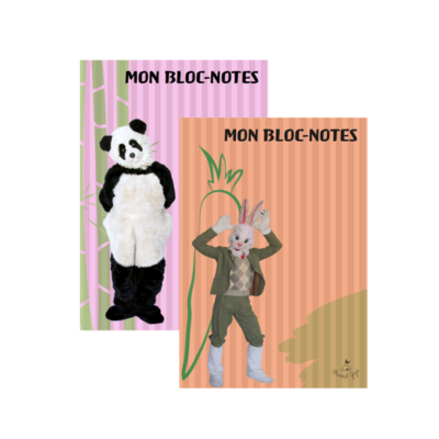 BLOCS-NOTES CHANTAL GOYA - PANDI PANDA + JEANNOT LAPIN