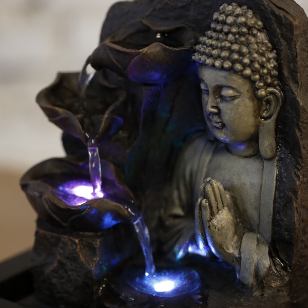 fontaine zen interieur led bouddha spirit vendue sur deco-lumineuse.fr