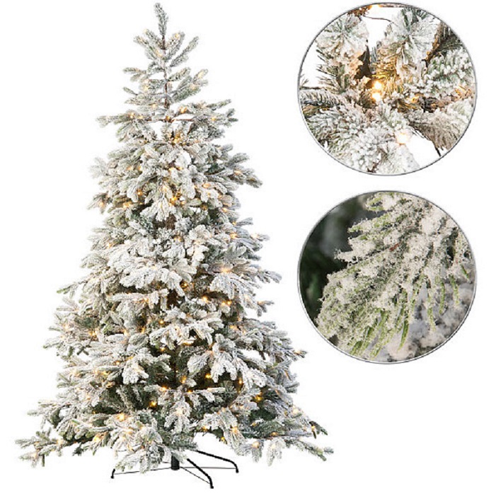 Lumineo éclairage extérieur LED forme sapin de Noël Lumineo 300cm haut  blanc chaud