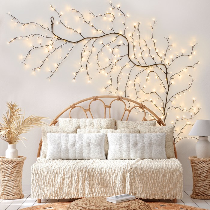 Branche lumineuse murale blanche flexible 3M 288 LED blanc froid fixe