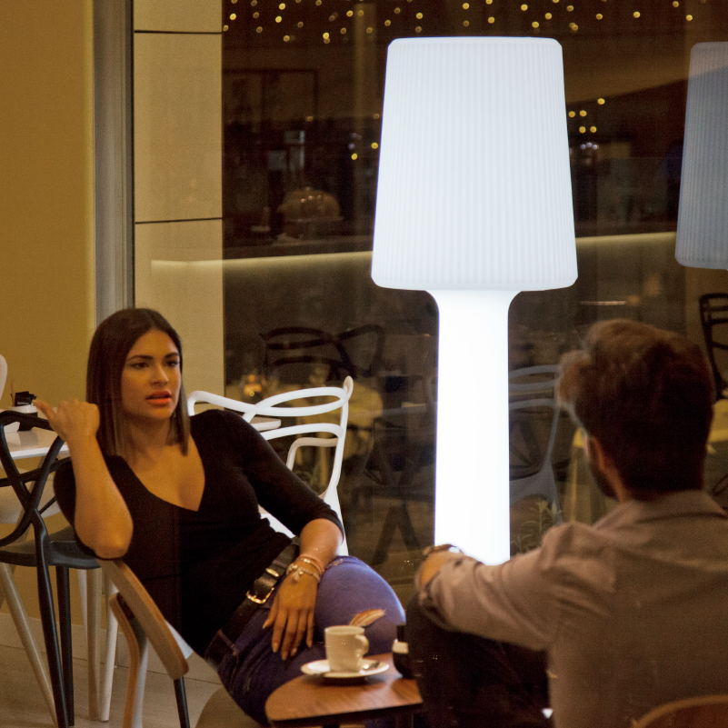 Lampadaire Extérieur sans fil LED Rechargeable Fredo H140cm - Lampe D' extérieur