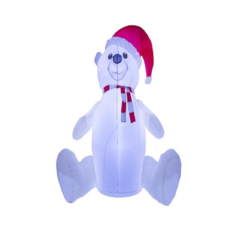 ours polaire lumineux gonflable pour deco de noel vendu sur deco-lumineuse.fr