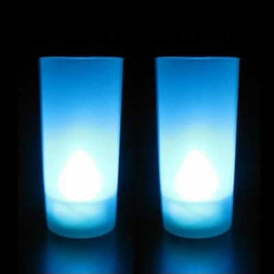 Bougie LED Flamme Vacillante à piles 445g Gris - SILUMEN