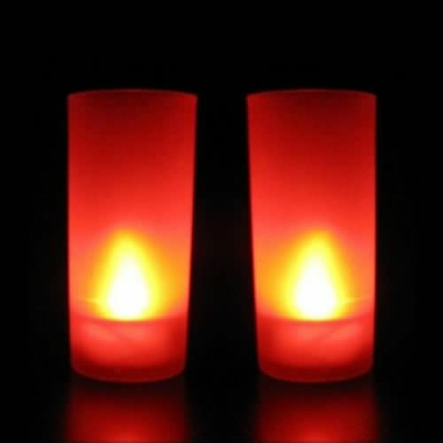Bougie LED Flamme Vacillante, Fausse Bougie Electrique Multicolore, RGB  Bougies à Piles Avec Télécommande et Minuteur,[S85]