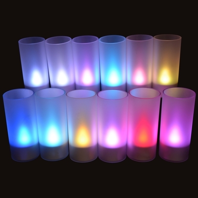 Bougies LED sans flamme, forme de vague multicolore, bougie