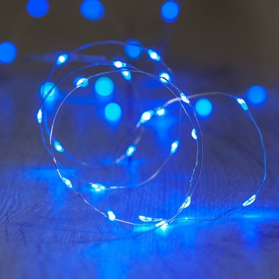 Guirlande lumineuse intérieur 40 microLED bleu sur 3.90 mètres - RETIF