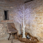 arbre lumineux a led exterieur tronc blanc 2.10M 900 LED vendu sur deco-lumineuse.fr