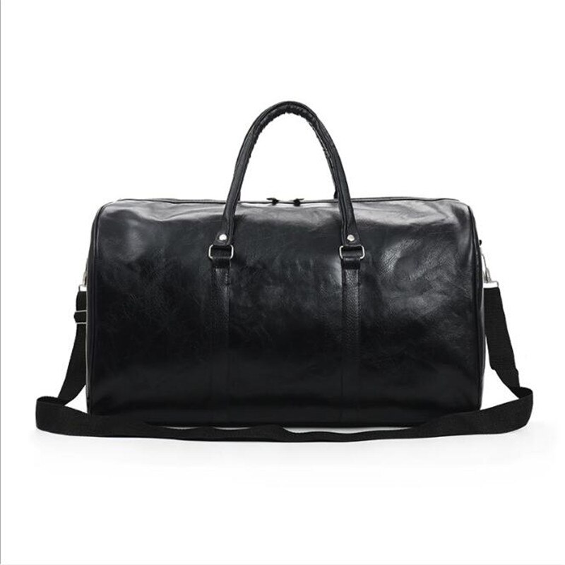 Grand-sac-de-voyage-en-cuir-noir-pour-hommes-grand-sac-de-Fitness-ind-pendant-sac