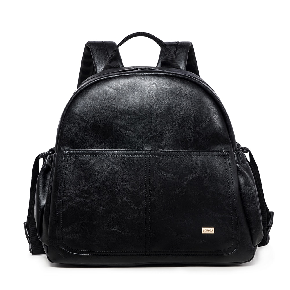 Sac-langer-noir-de-maternit-grande-capacit-sac-dos-la-mode-avec-2-sangles-parfait-pour