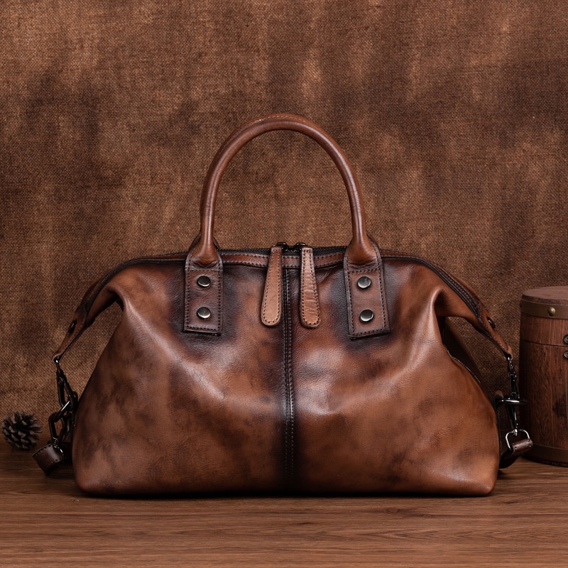 Sac cuir vintage discount femme