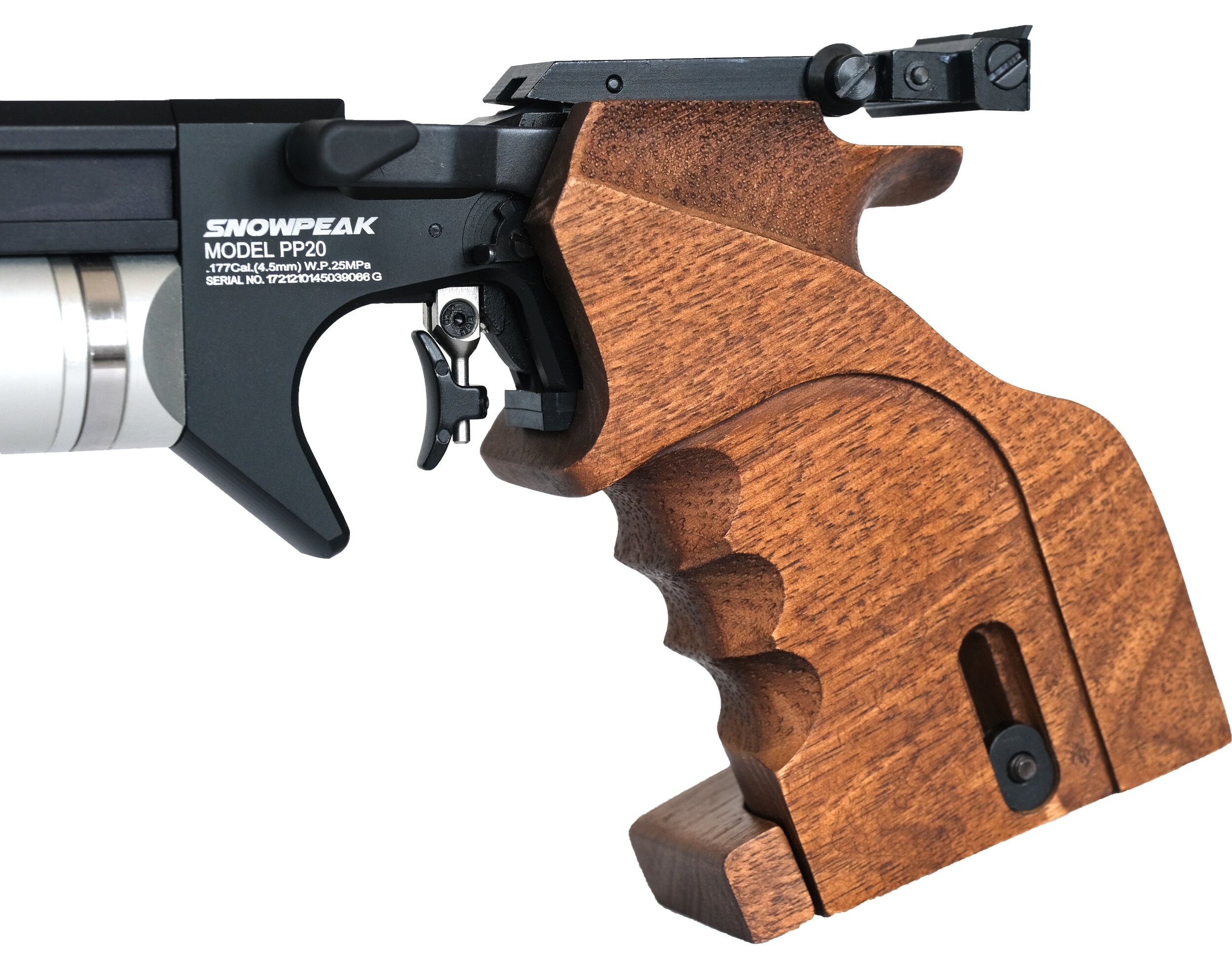 Crosse en hêtre du PP20 avec appui-paume réglable et marquage Snowpeak Model PP20
