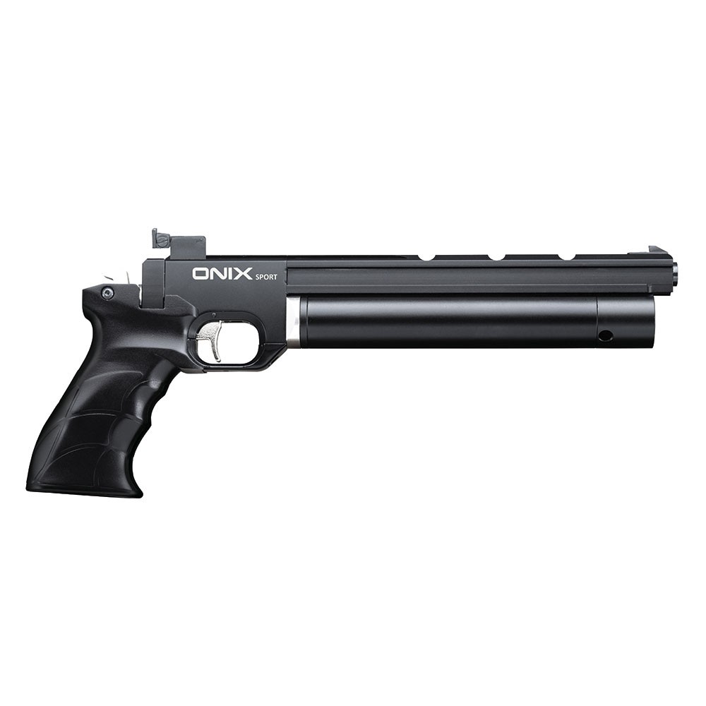 Pistolet PCP Onix Sport noir vu de profil, sans crosse ni modérateur de son