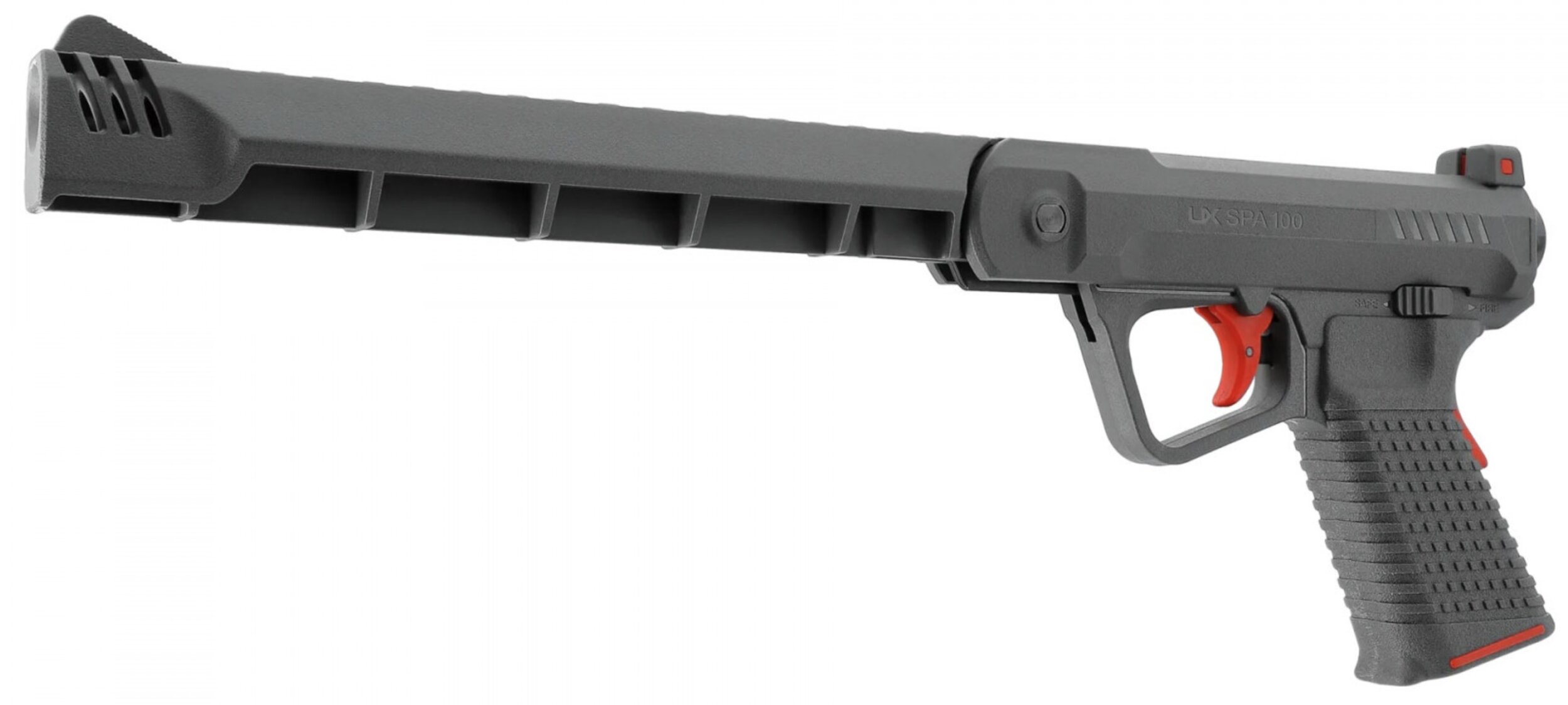 Pistolet Umarex UX SPA 100 vu de trois quarts, côté gauche