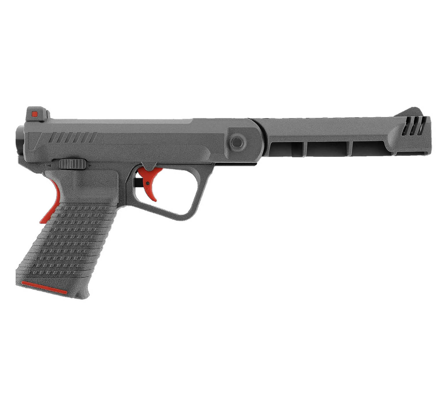 Pistolet Umarex UX SPA 60 vu du côté gauche, commandes de sécurité rouges