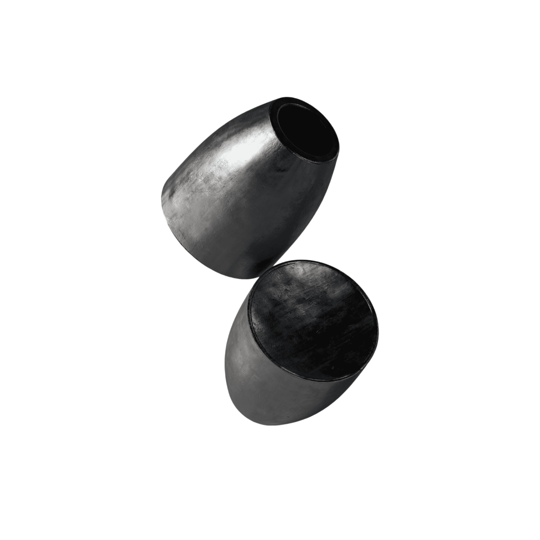 Deux slugs Zan Projectiles vus de dessus et de dessous sur fond blanc