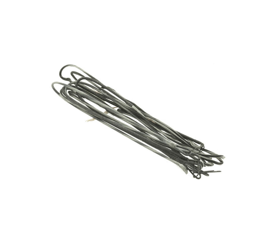 Corde et câbles de rechange pour arbalète en Dynagen noir et argent, enroulés