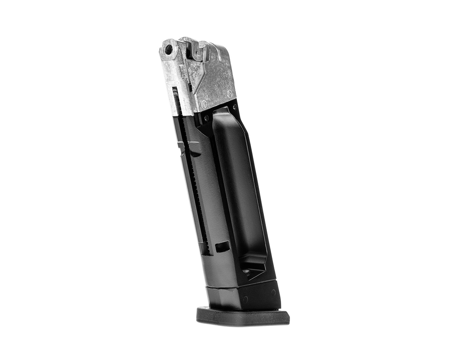 Chargeur du pistolet Glock 17 Gen 4 à CO2, vu de trois quarts