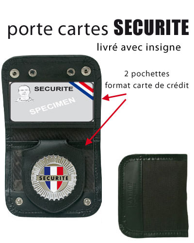 Porte carte + médaille sécurité ou maitre-chien