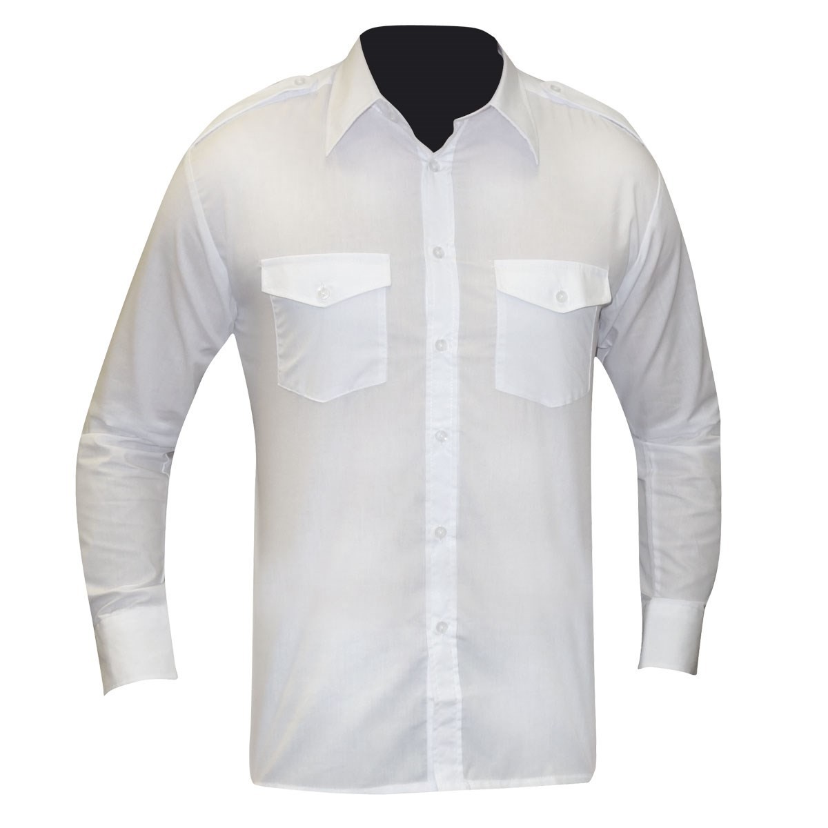chemise-pilote-blanche-manches-longues