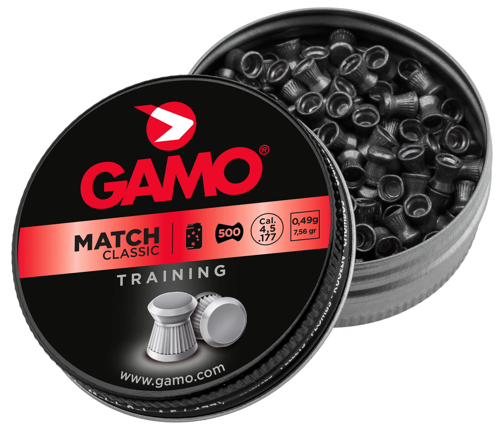 Boîte de 500 plombs Gamo Match classic calibre 4,5 mm